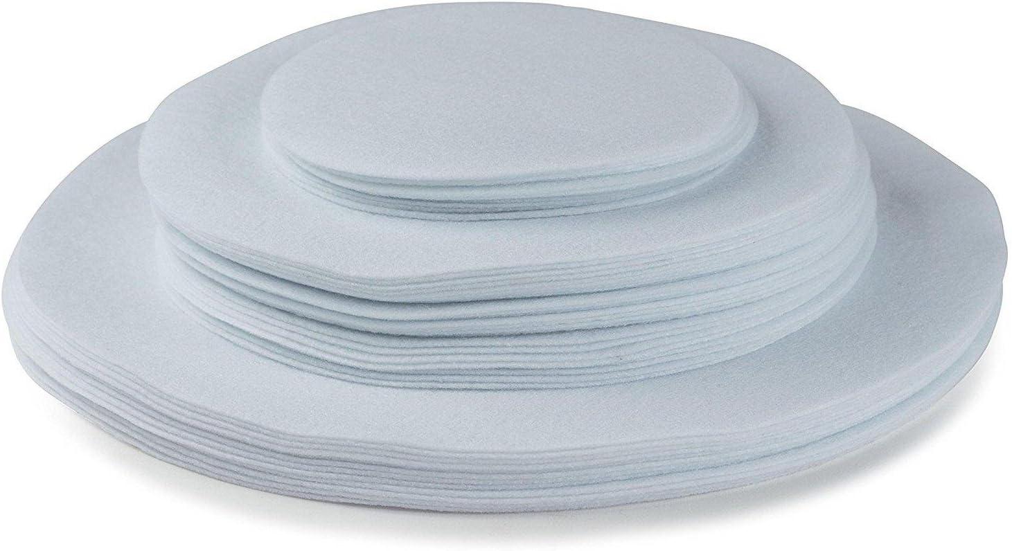 Felt Plate China Storage Dividers Protectors White Large Thick and Premium Soft 144 packs (72 pcs 7.5", 36 pcs 5" and 36 pcs 10.5")