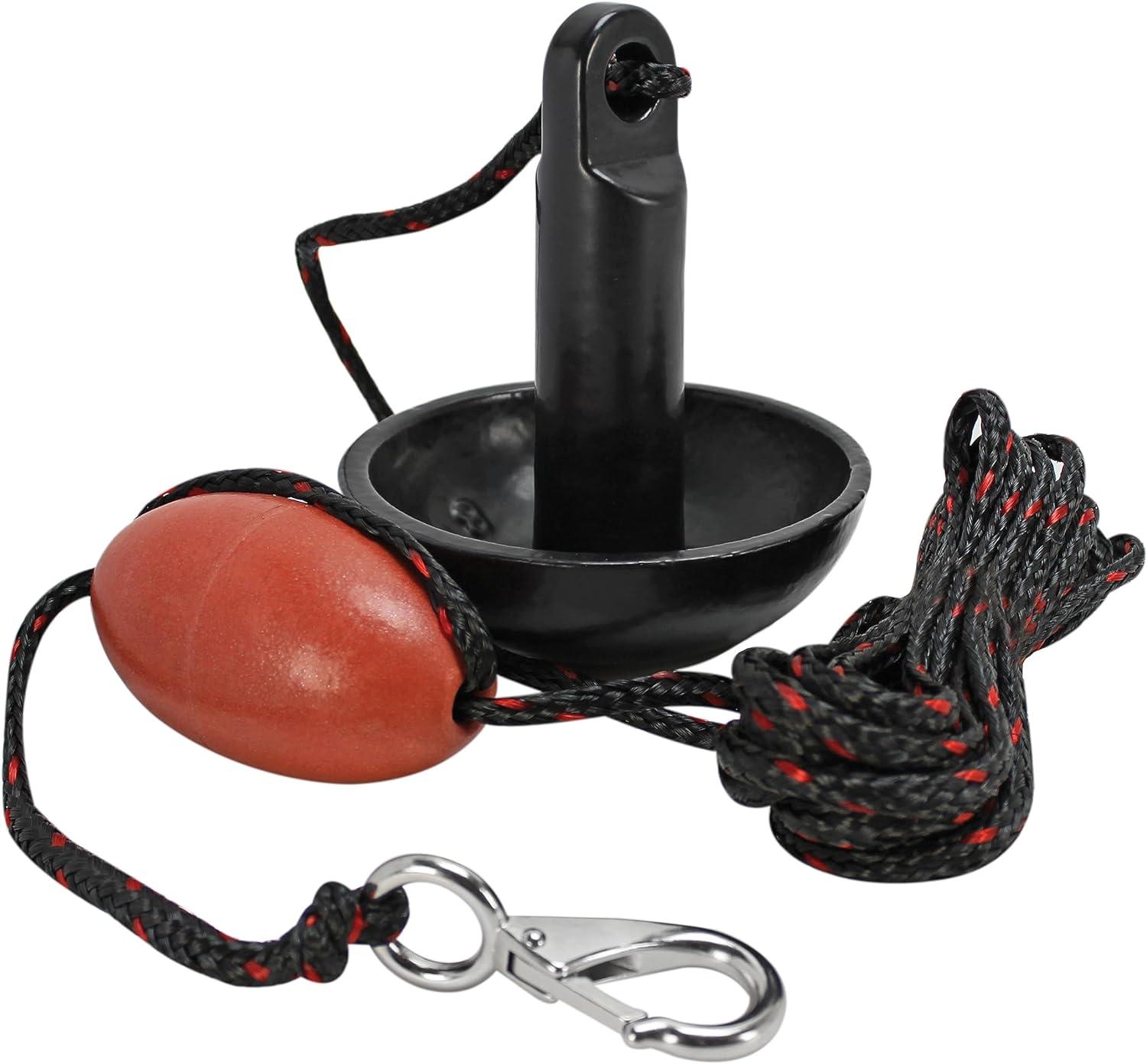 8 lbs Black Mushroom Anchor Kit with Rope and Buoy