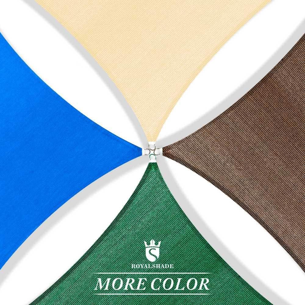 16 ft Grey Triangle Sun Shade Sail Canopy Fabric