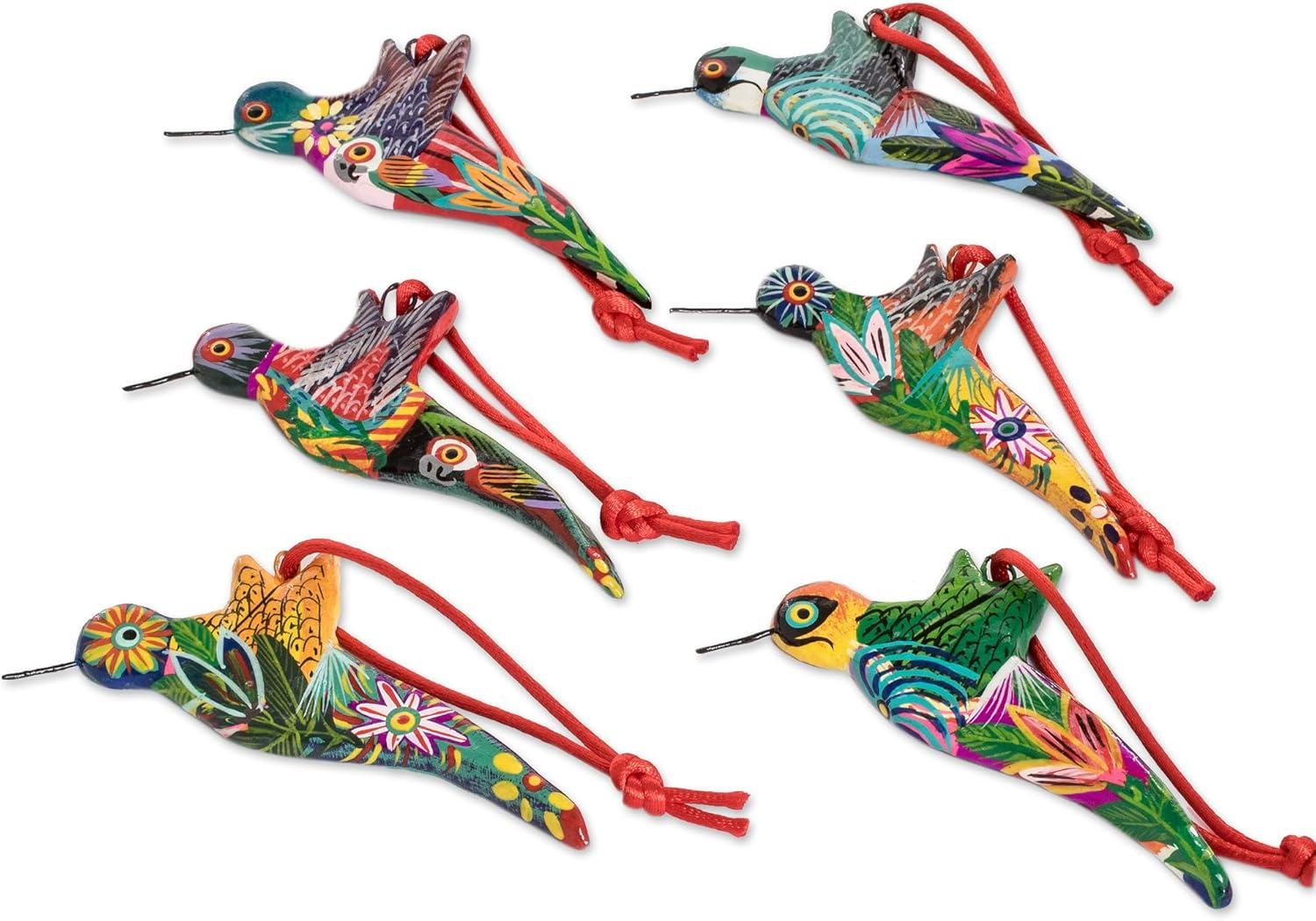 Ceramic Animals Hanging Figurine Ornament (Set of 6)