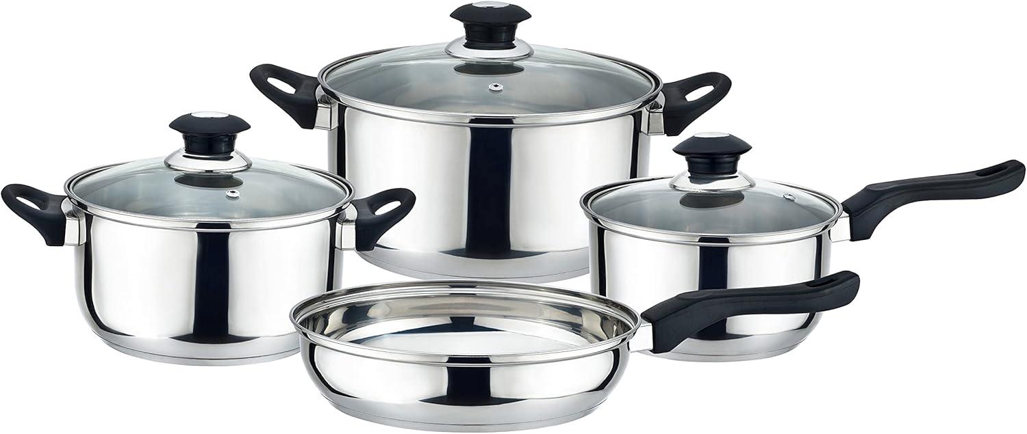 J&V TEXTILES 7-Piece Non-Stick Kitchen Cookware Set, Pots and Pans