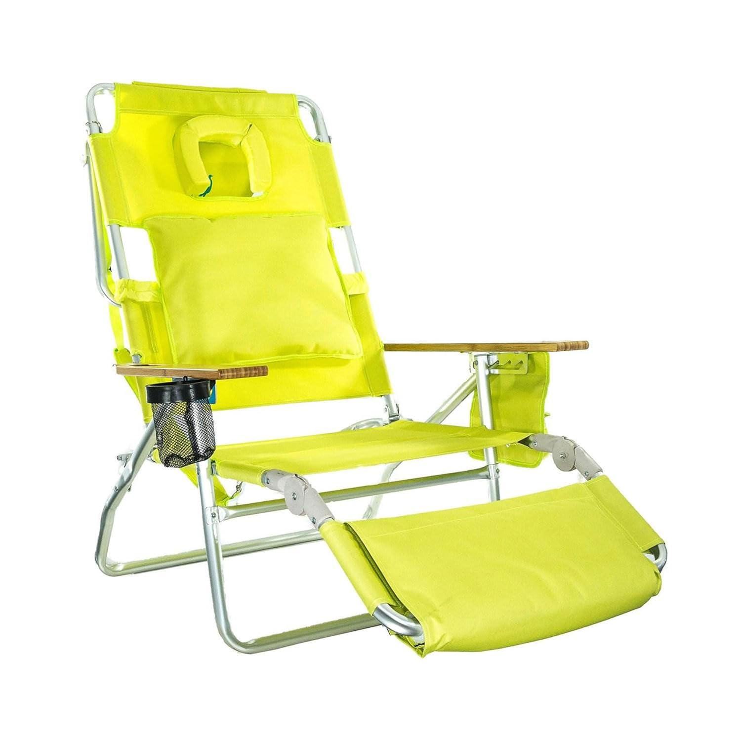Ostrich Deluxe Padded Lightweight Portable Adjustable Outdoor Reclining Folding Chair with Footrest & Reviews | Wayfair