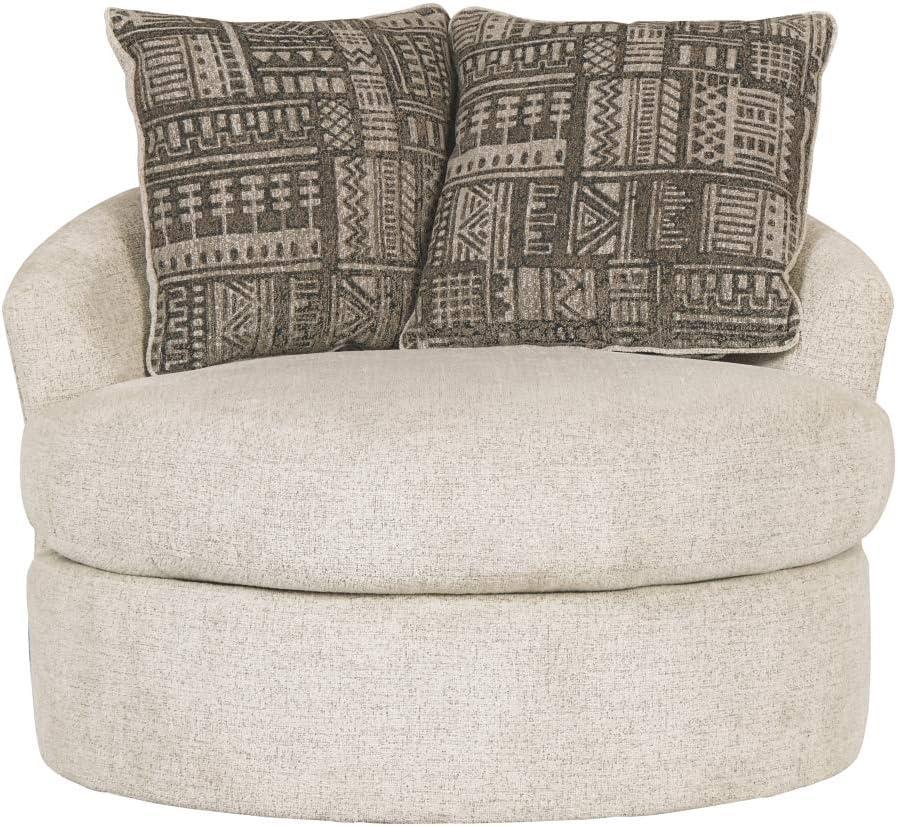 Soletren Upholstered Swivel Barrel Chair