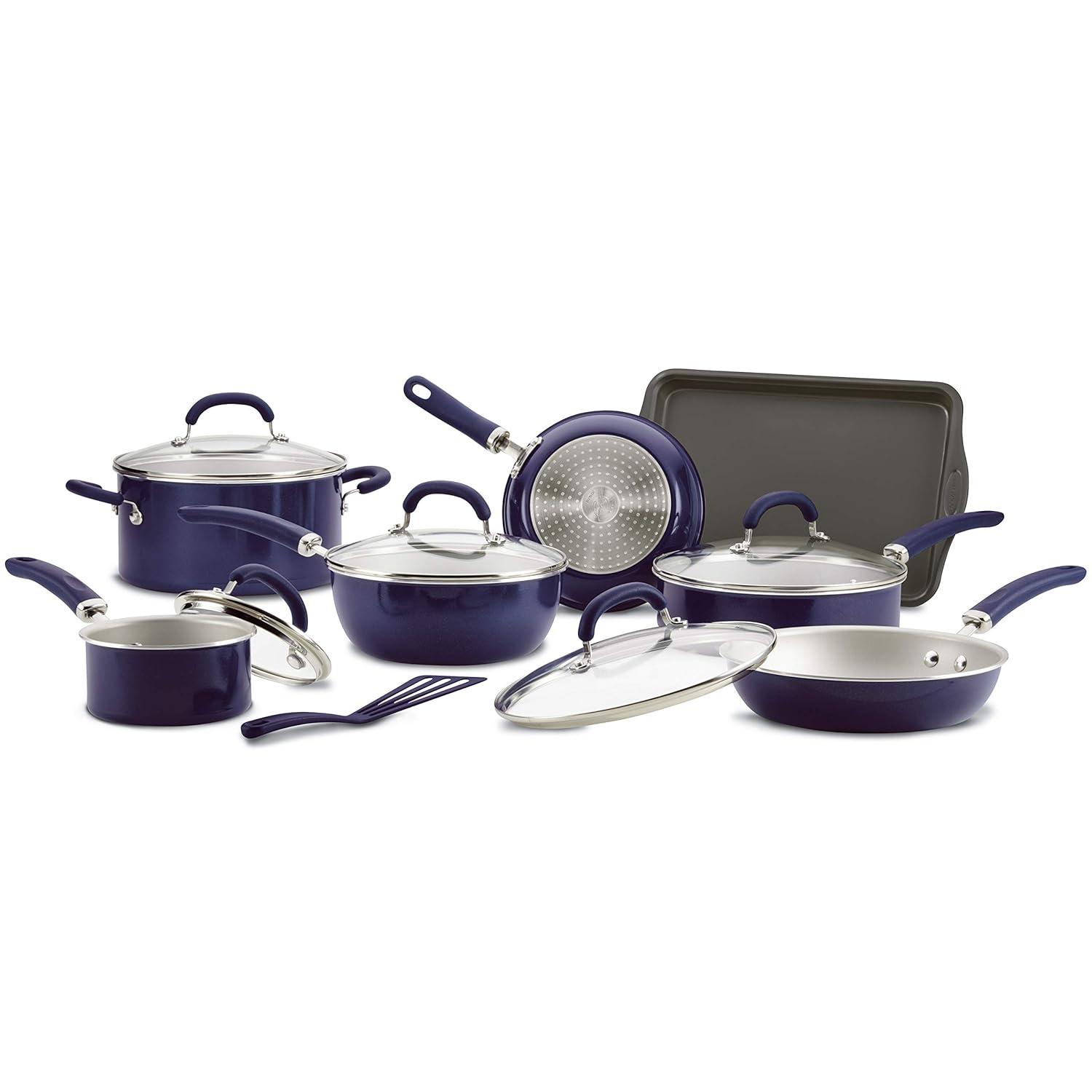 Rachael Ray Rachael Ray Create Delicious Aluminum Nonstick Cookware Induction Cookware Set, 13-Piece