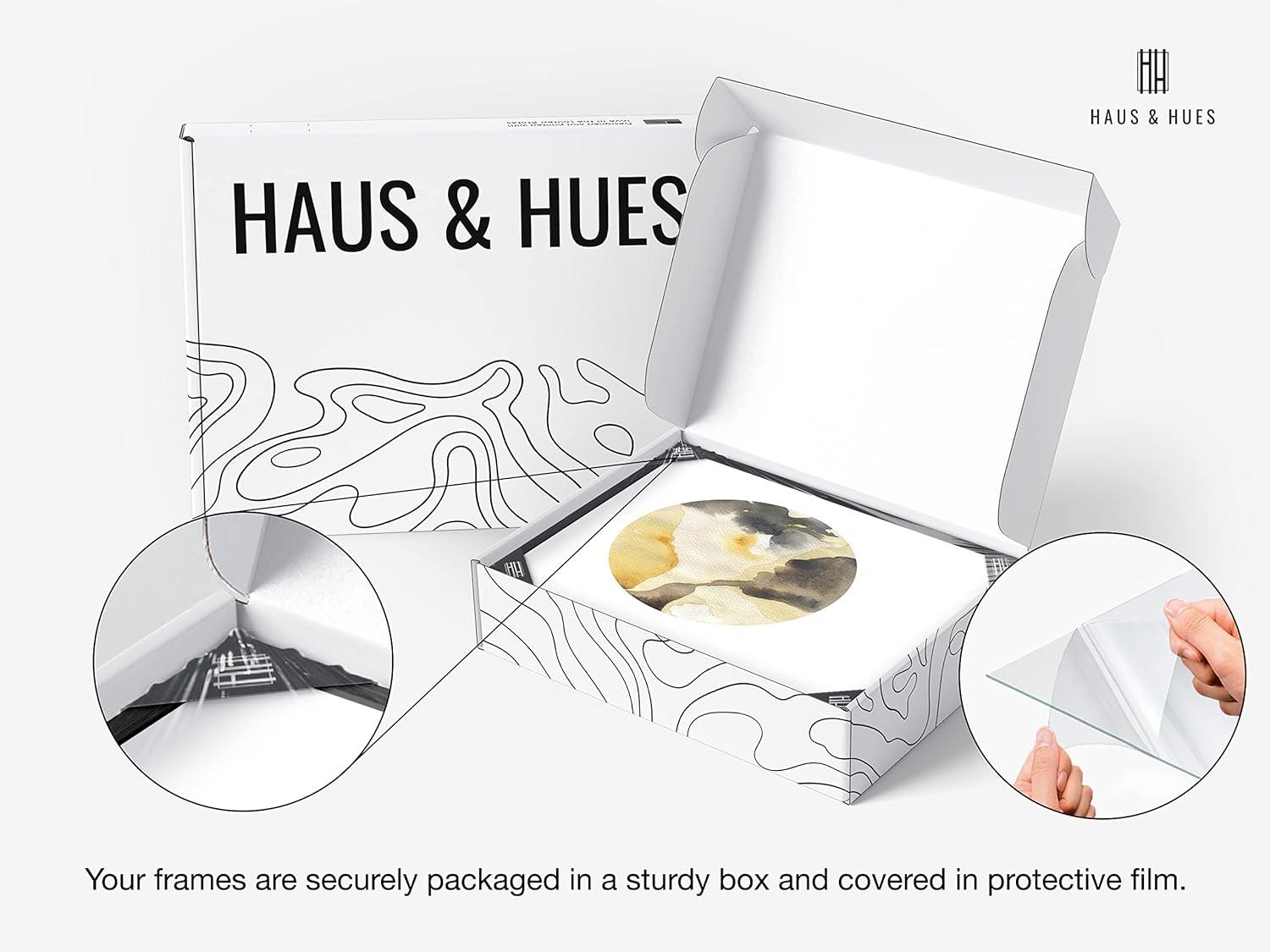 HAUS AND HUES Watercolor Prints Wall Art Pastel - Set of 4 Minimalist Wall Art Prints and Posters, Modern Wall Art for Bedroom, Minimalistic Art Prints, Color Swirls Circles Wall Art (11x14 UNFRAMED)