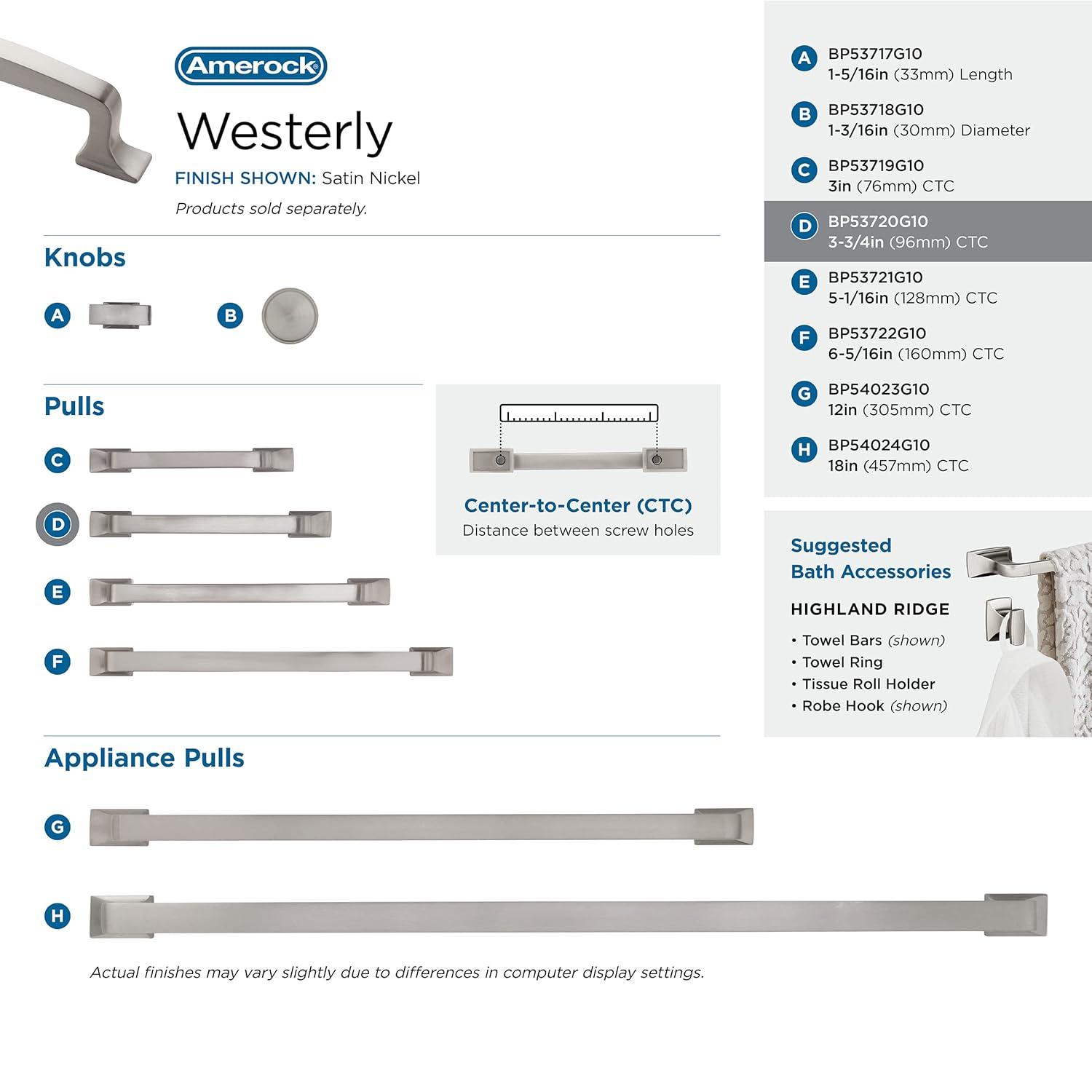 Westerly 3 3/4" Center to Center Bar Pull