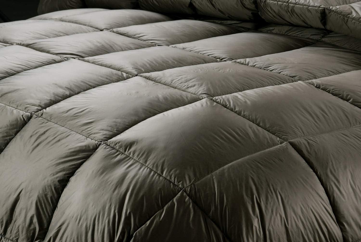 PUFF High Loft Down Indoor/Outdoor Water Resistant Comforter with Extra Strong Nylon Cover - King