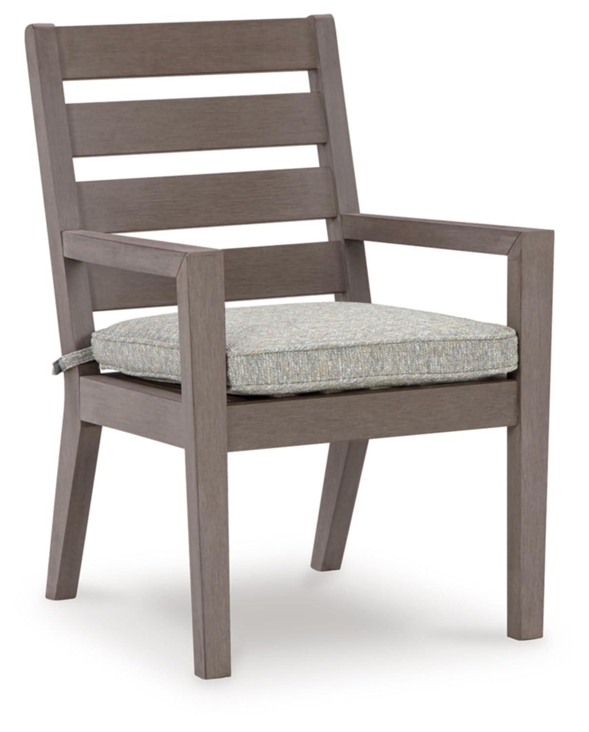 Ashley Furniture Hillside Barn Gray & Brown Outdoor Dining Arm Chair - Set of 2