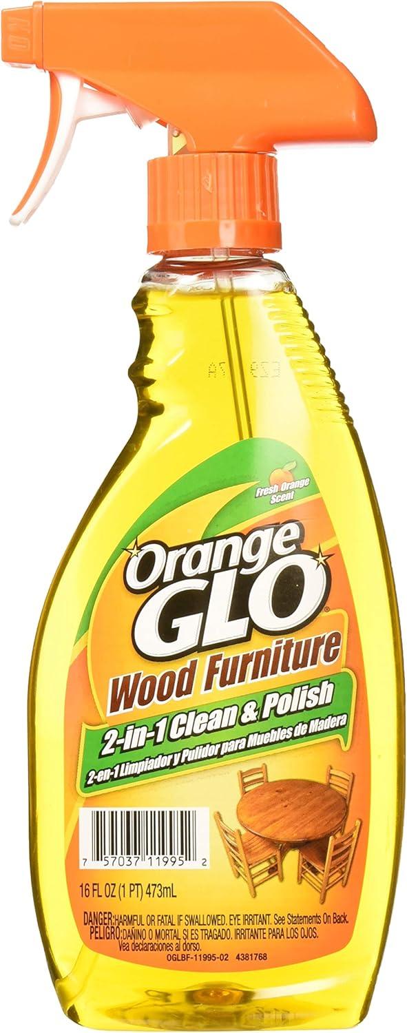 Orange Glo Wood Furniture 2-in-1 Clean & Polish Spray, 16 oz.