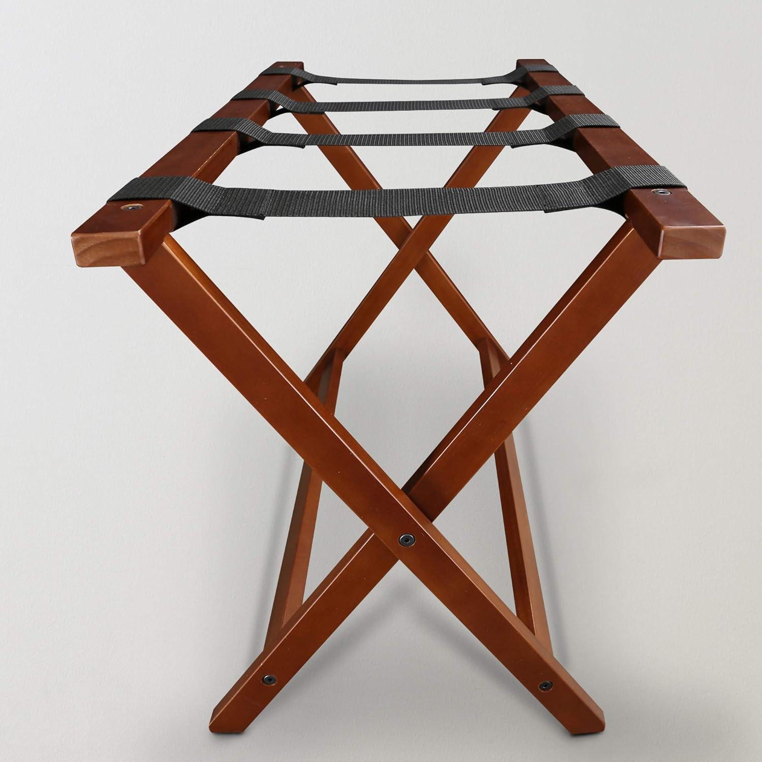 Heavy Duty 30" Extra Wide Luggage Rack - Walnut