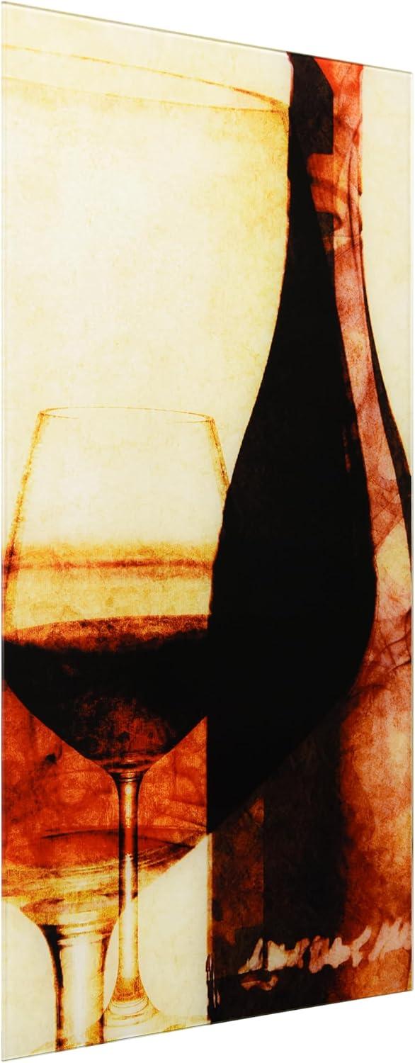 "Smokey Wine I B" Frameless Free Floating Reverse Printed Tempered Art Glass Wall Art