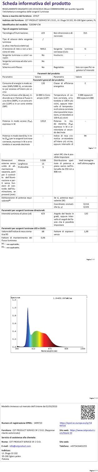 JOYLIT 24V LED Strip Warm White 3000K Dual Row 272LEDs/M 16.4FT, UL Listed Pro 792LM/FT CRI 92+ Dimmable Tape Lights 120W, 13000LM Ultra Bright Task Light Strip for Commercial, Home