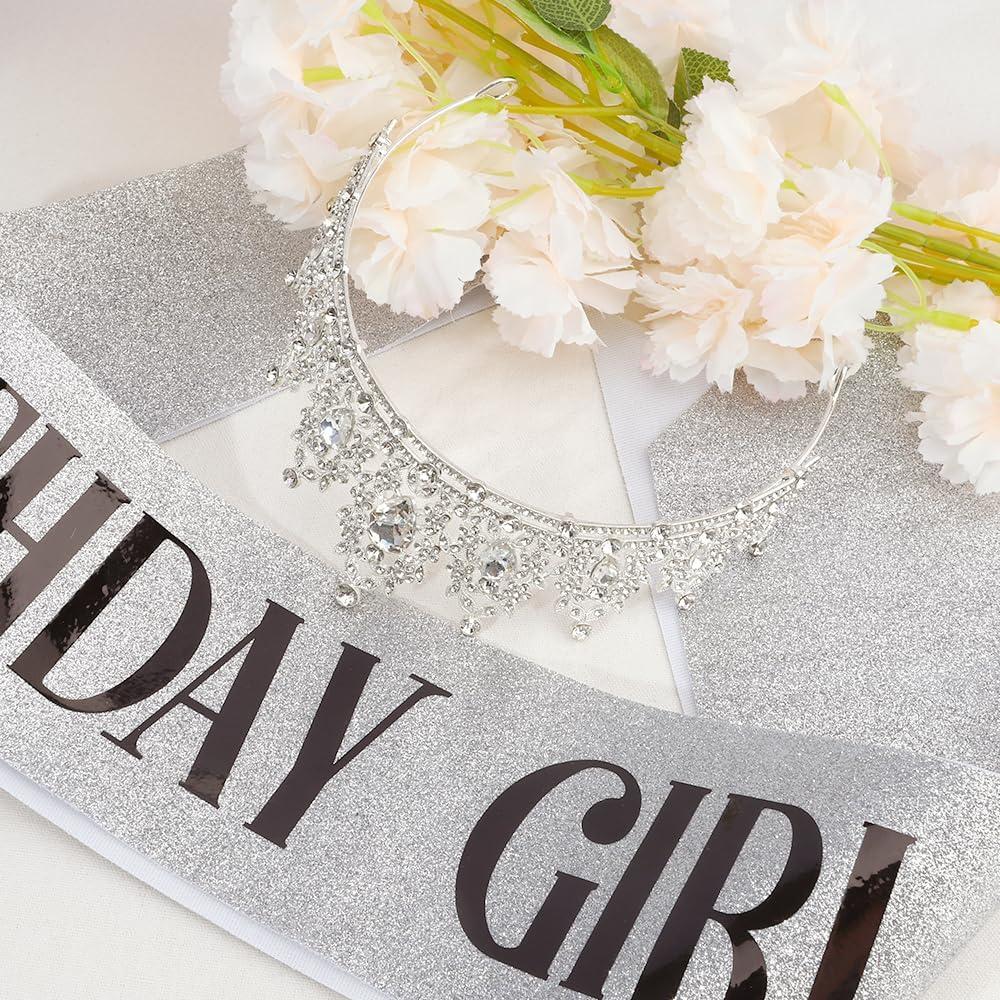 Hilingoto Clearance! Birthday Girl Crown with Birthday Sash Birthday Girl Headband Birthday Crowns for Women for Women Happy Birthday Decorations Birthday Party Supplies Girl Party Balloon