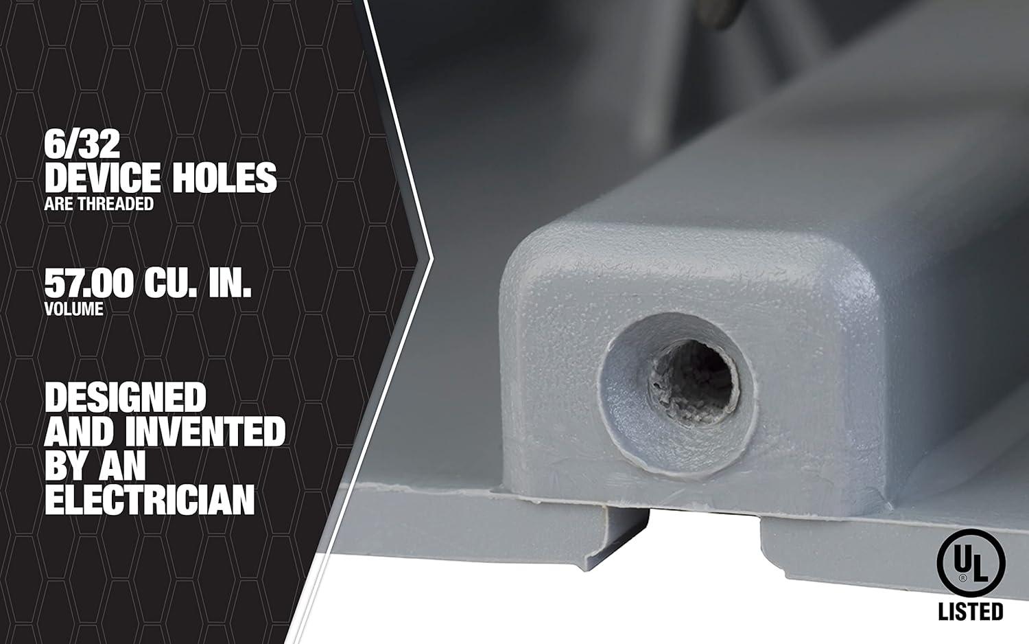 Southwire Smart Box 3-Gang Adjustable Depth Device Box