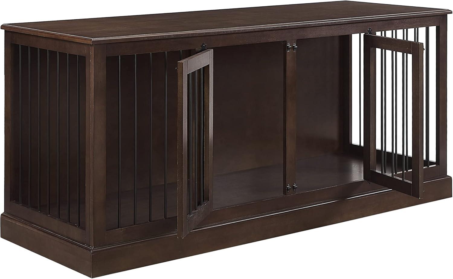 Crosley Furniture Winslow Medium Credenza Dog Crate Kennel for Pets