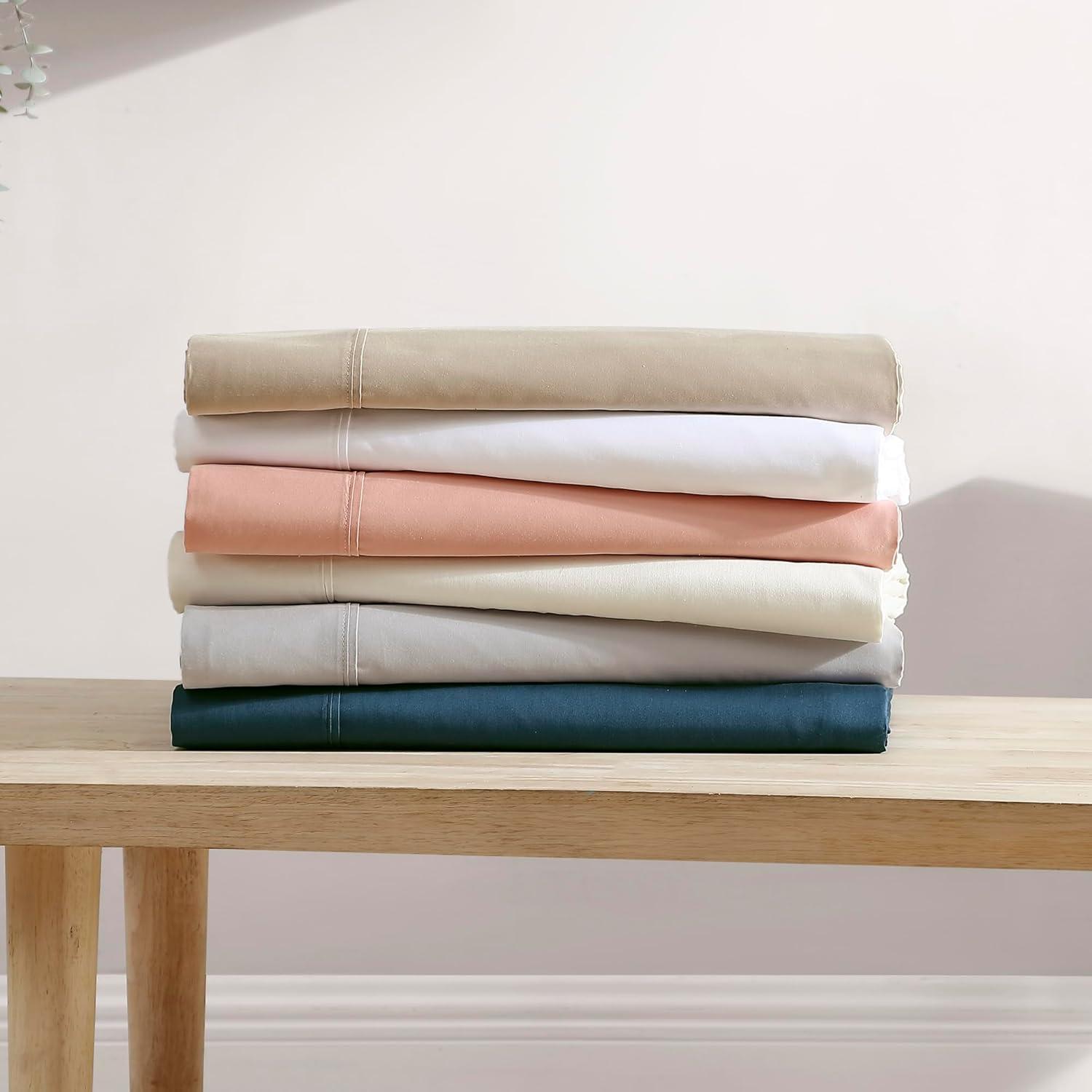 Twin Stone Cotton Sateen Deep Pocket Sheet Set