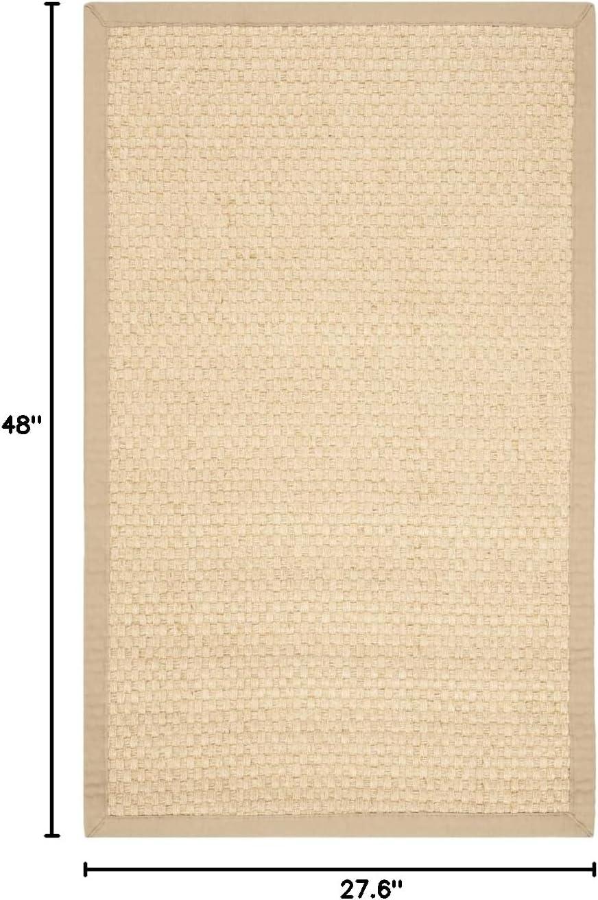 SAFAVIEH Natural Fiber Emma Solid Area Rug, Natural/Beige, 2'6" x 4'