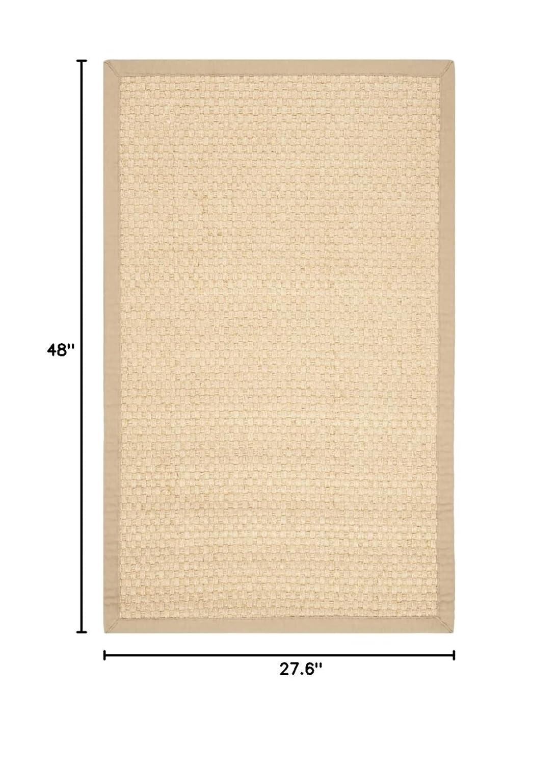 SAFAVIEH Natural Fiber Emma Solid Area Rug, Natural/Beige, 2'6" x 4'