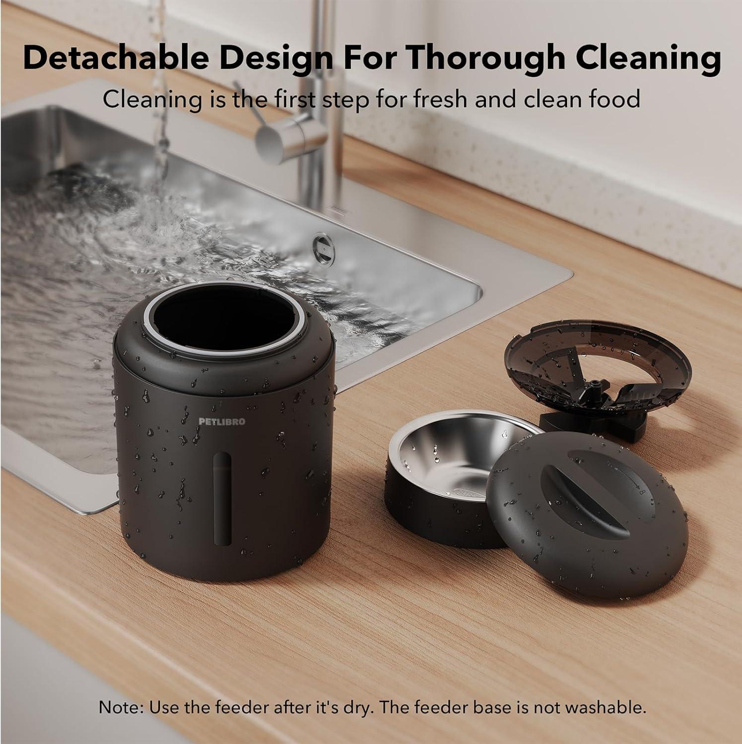 Automatic Cat Feeder, 5G Wifi Automatic Dog Feeder With Freshness Preservation, Timed Cat Feeder With Low Food Sensor, Up To 10 Meals Per Day, Granary Pet Feeder For Cats