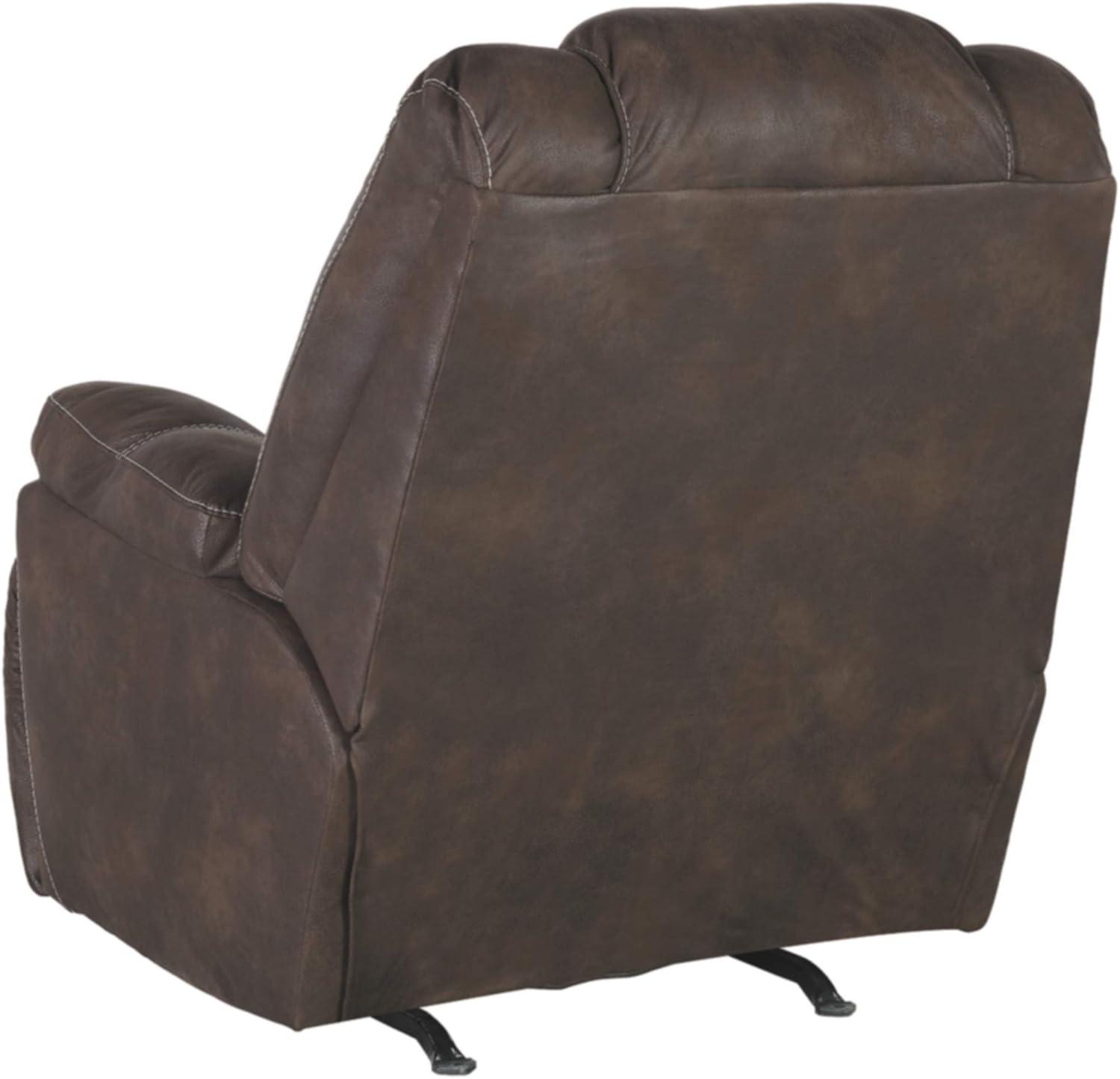 Signature Design by Ashley Warrior Fortress Rocker Recliner in Coffee