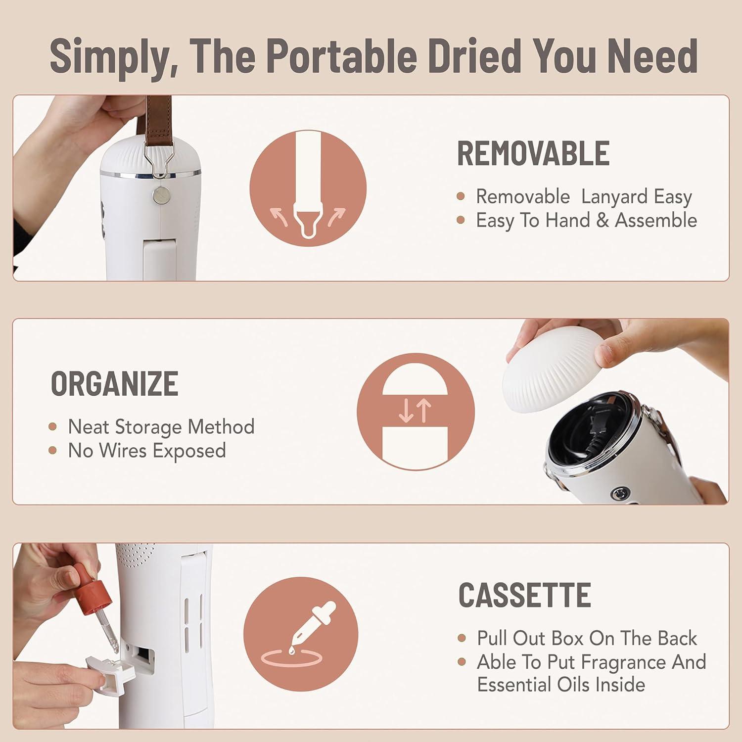 MASTER CRAFT WINDOW AND DOOR Electric Portable Dryer For Clothes - Mini Clothes Dryer With Shoe Drying Attachment, Foldable Drying Rack, Super-Quiet Motor, Timers Automatically Shutdown - Compact Travel Dryers For RV And Apartments