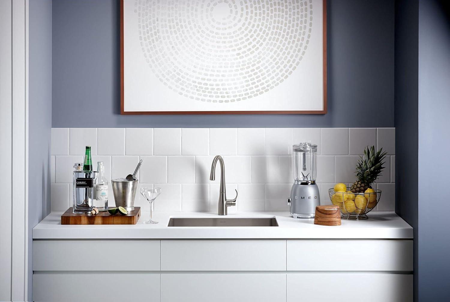 Simplice Single-Handle Bar Sink Faucet, Secondary Faucet with High-Arch Swing Spout