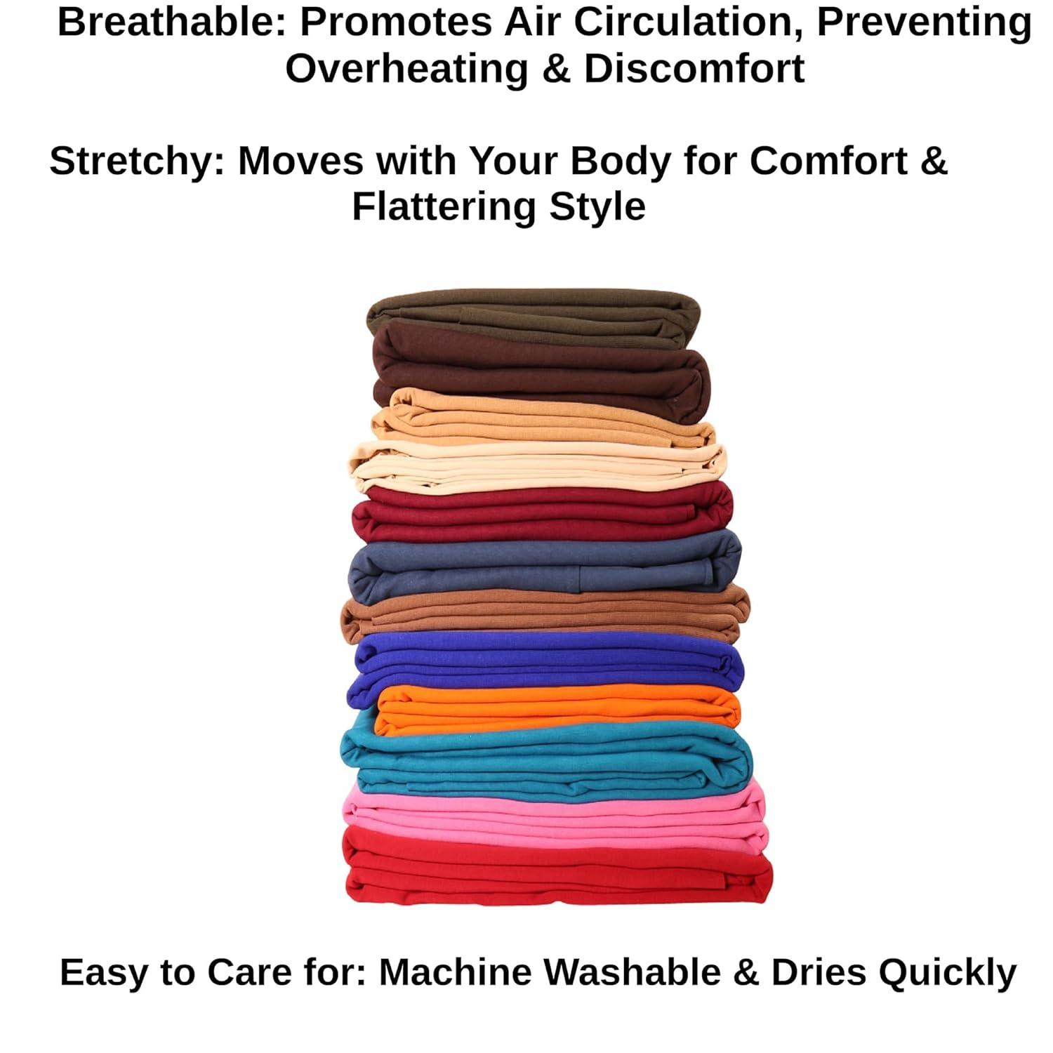 FabricLA Cotton Spandex Jersey Fabric - 10 oz, 4-Way Stretch, 60" Inch Wide by The Yard – Skirts, Tops, T-Shirts