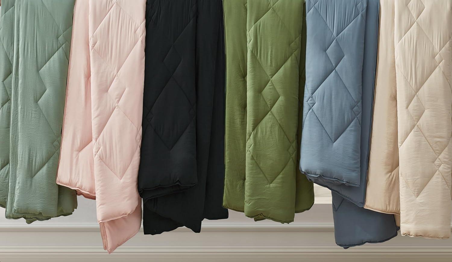 Chezmoi Collection Logan Solid Comforter Set
