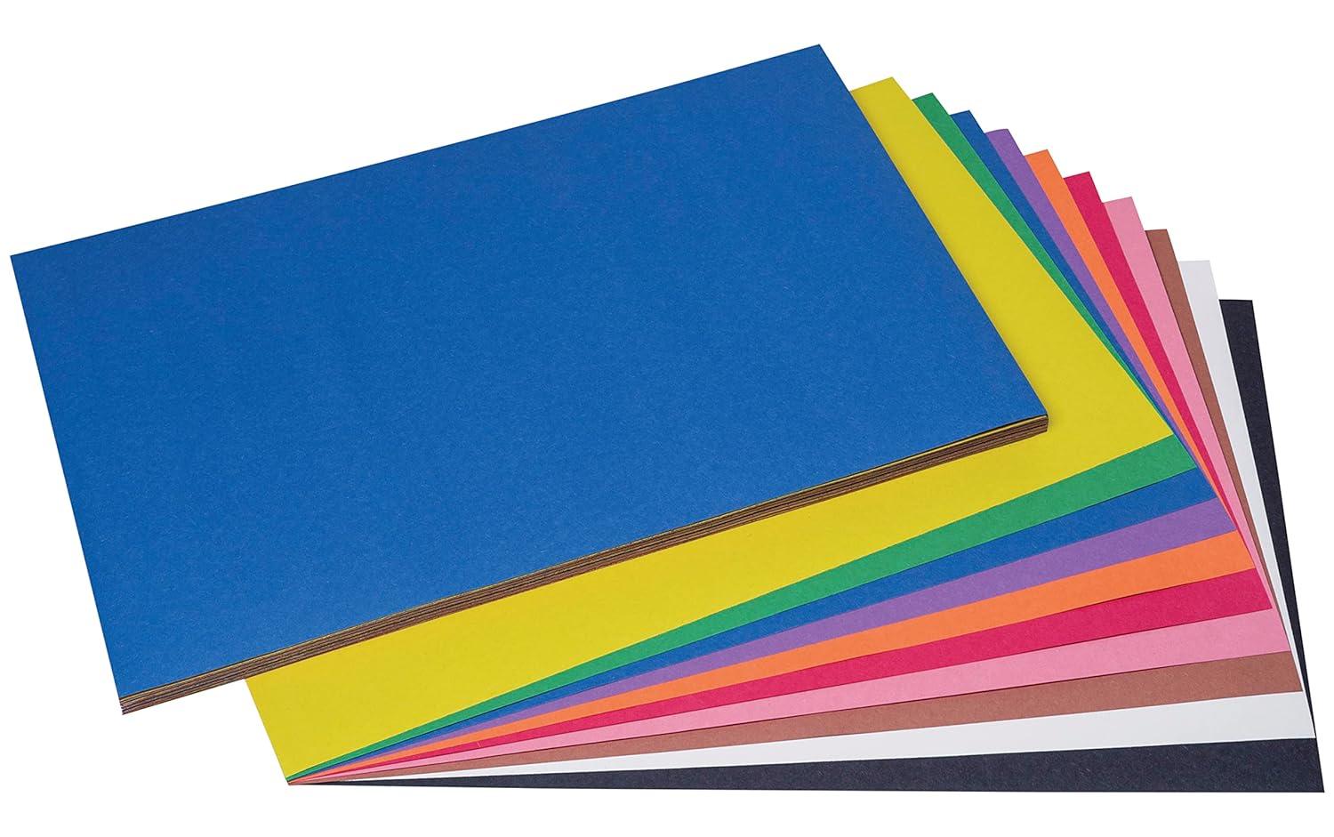 SunWorks Construction Paper, 10 Assorted Colors, 12 x 18, 50 Sheets