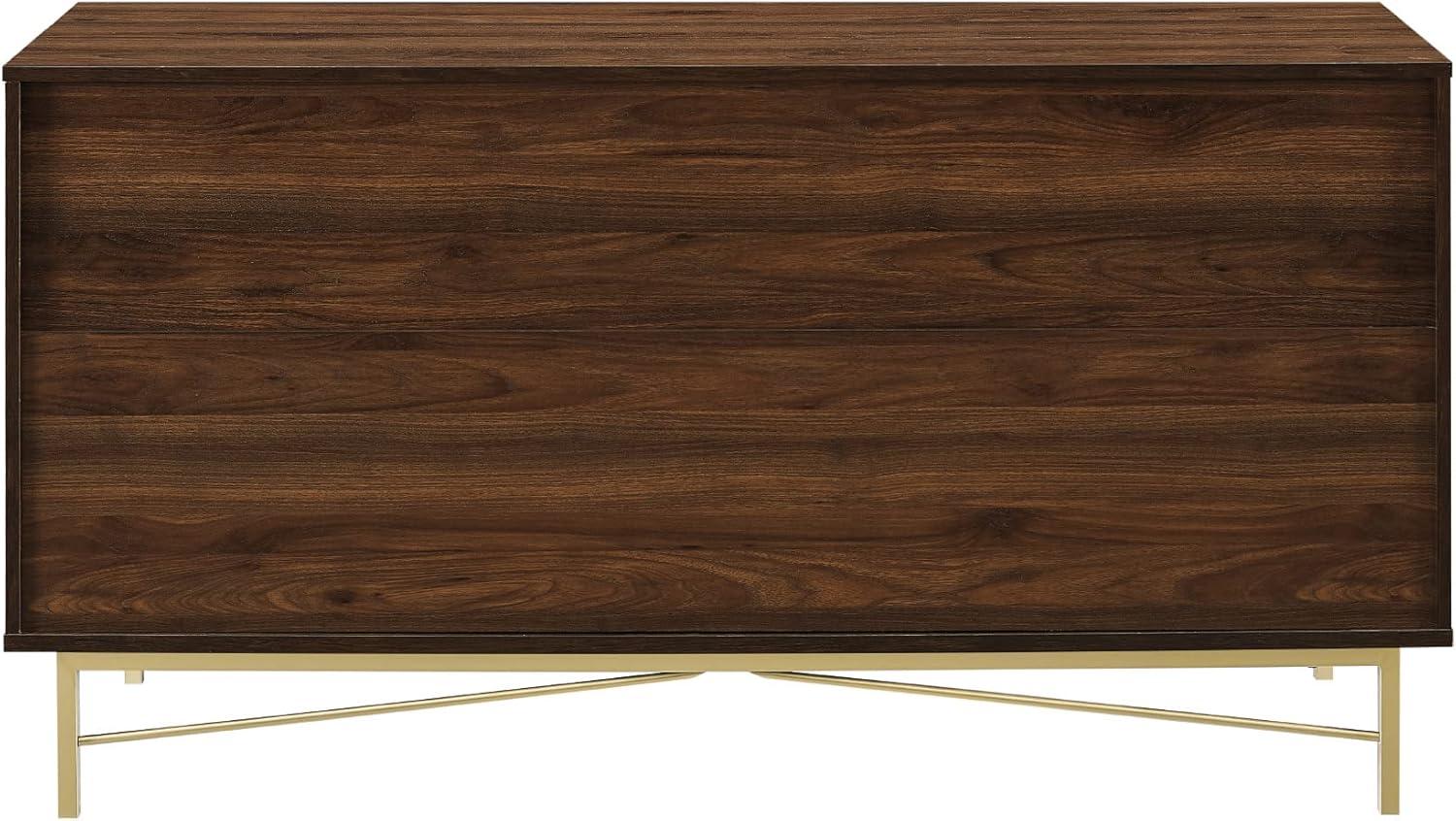 Eloise Glam Double Dresser in Dark Walnut with White Poplar Accents