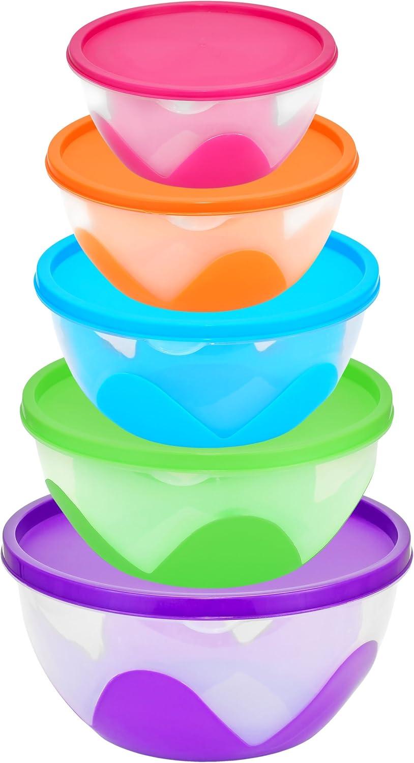 Southern Homewares Nested and Stackable Bowl/Food Storage Container, 5 Piece Multi-Purpose Set