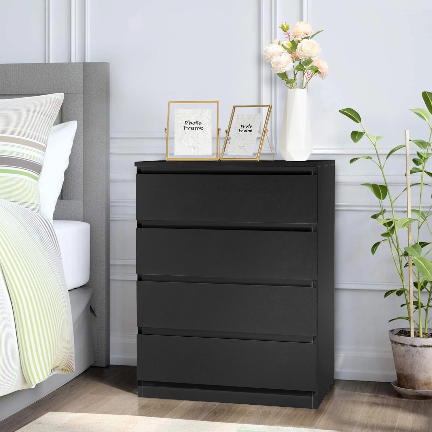 Hommoo 6 Drawer Double Dresser for Bedroom Black