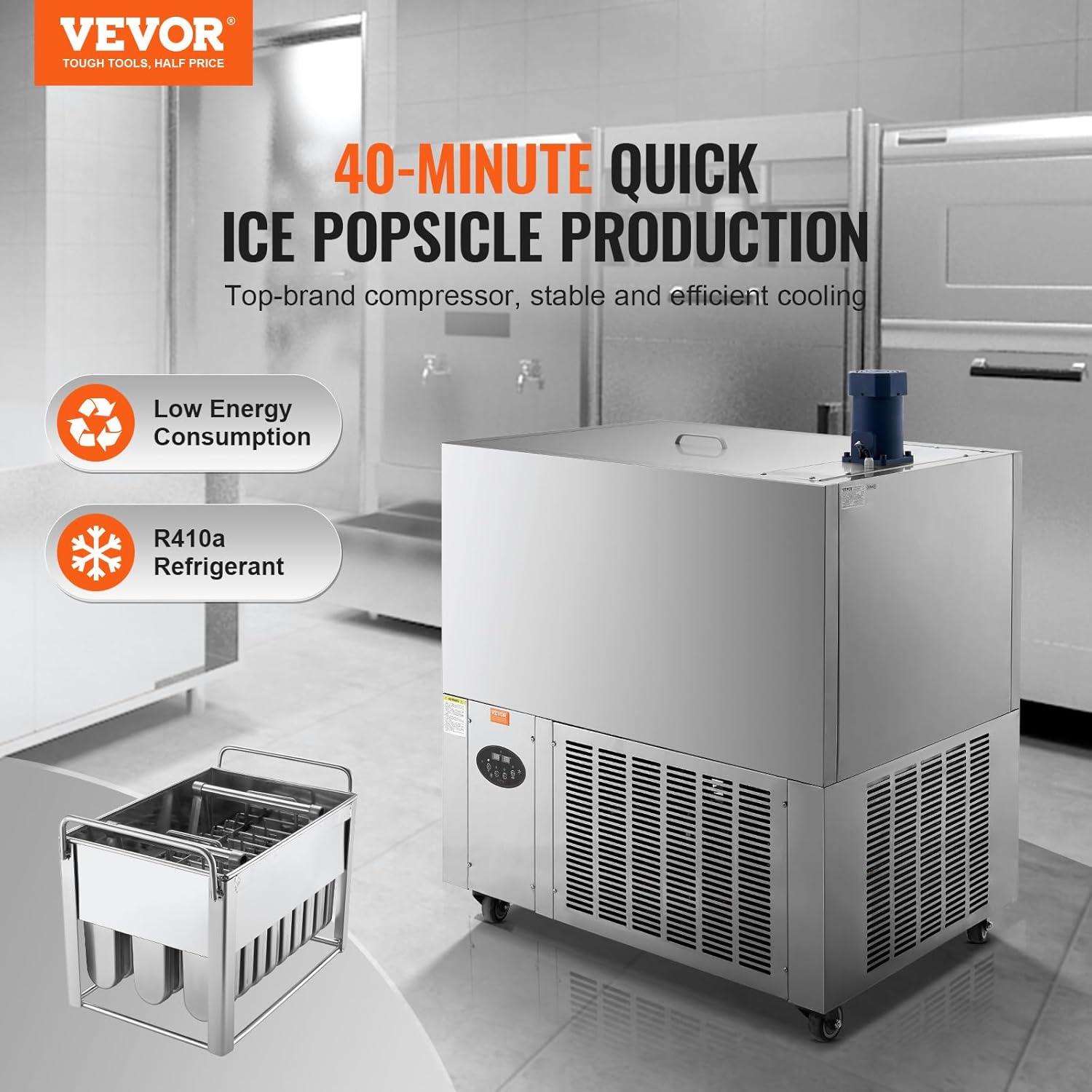 Stellweilan Tessberg Commercial Popsicle Machine 2 Mould Set - 52 PCS Ice Pops Making Machine