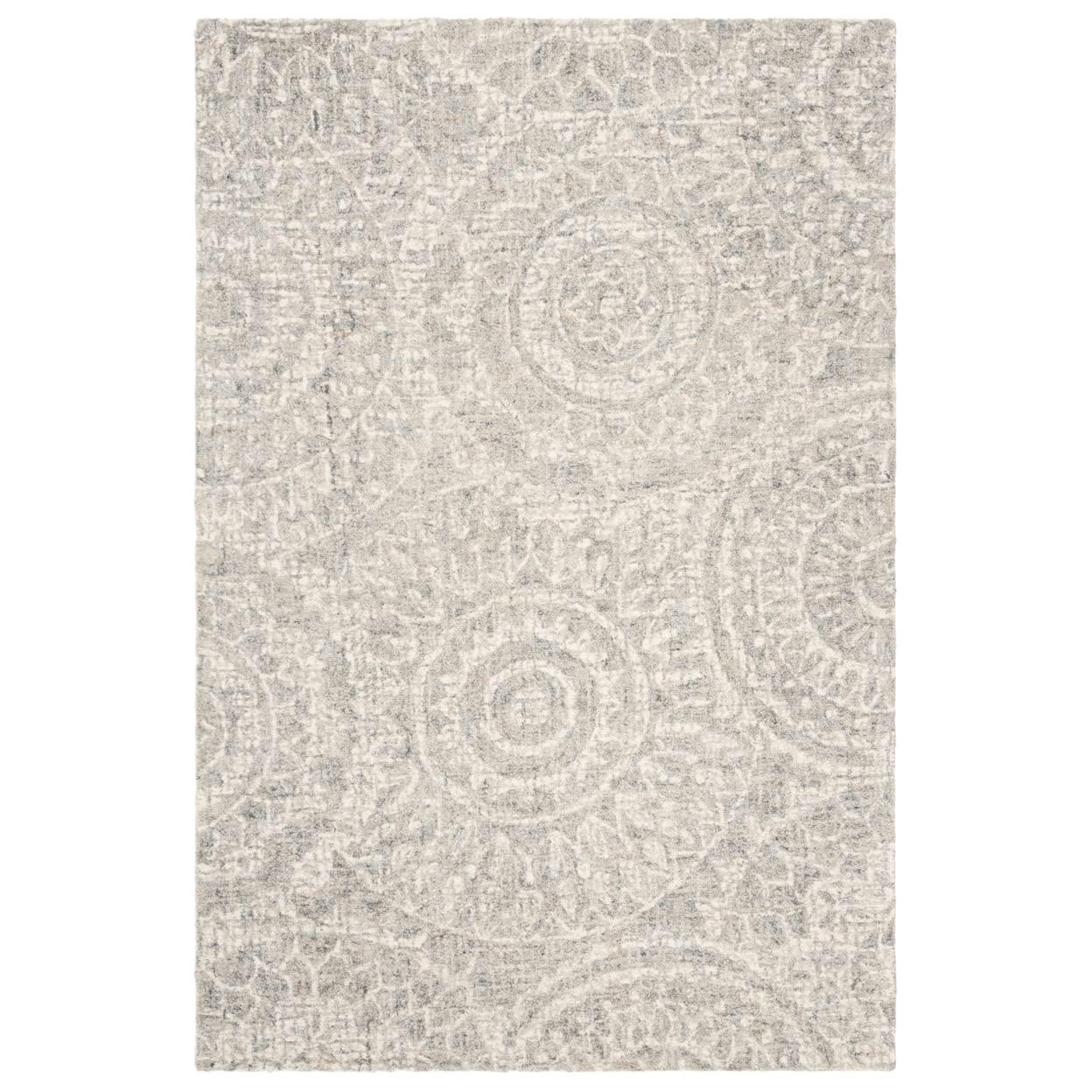 Abstract ABT205 Handmade Indoor Accent Rug - Ivory/Grey - 2'x3' - Safavieh