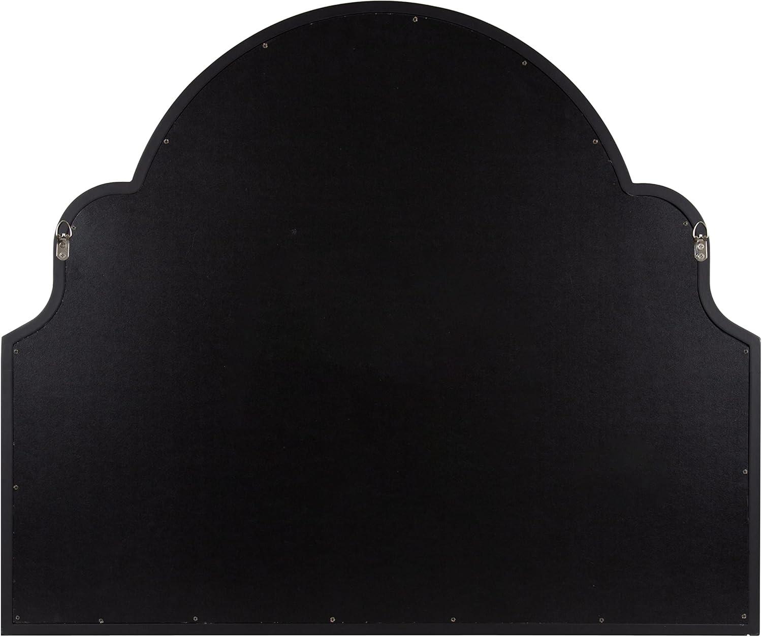 Kate and Laurel Hogan MDF Arch Mirror, 36x30, Black