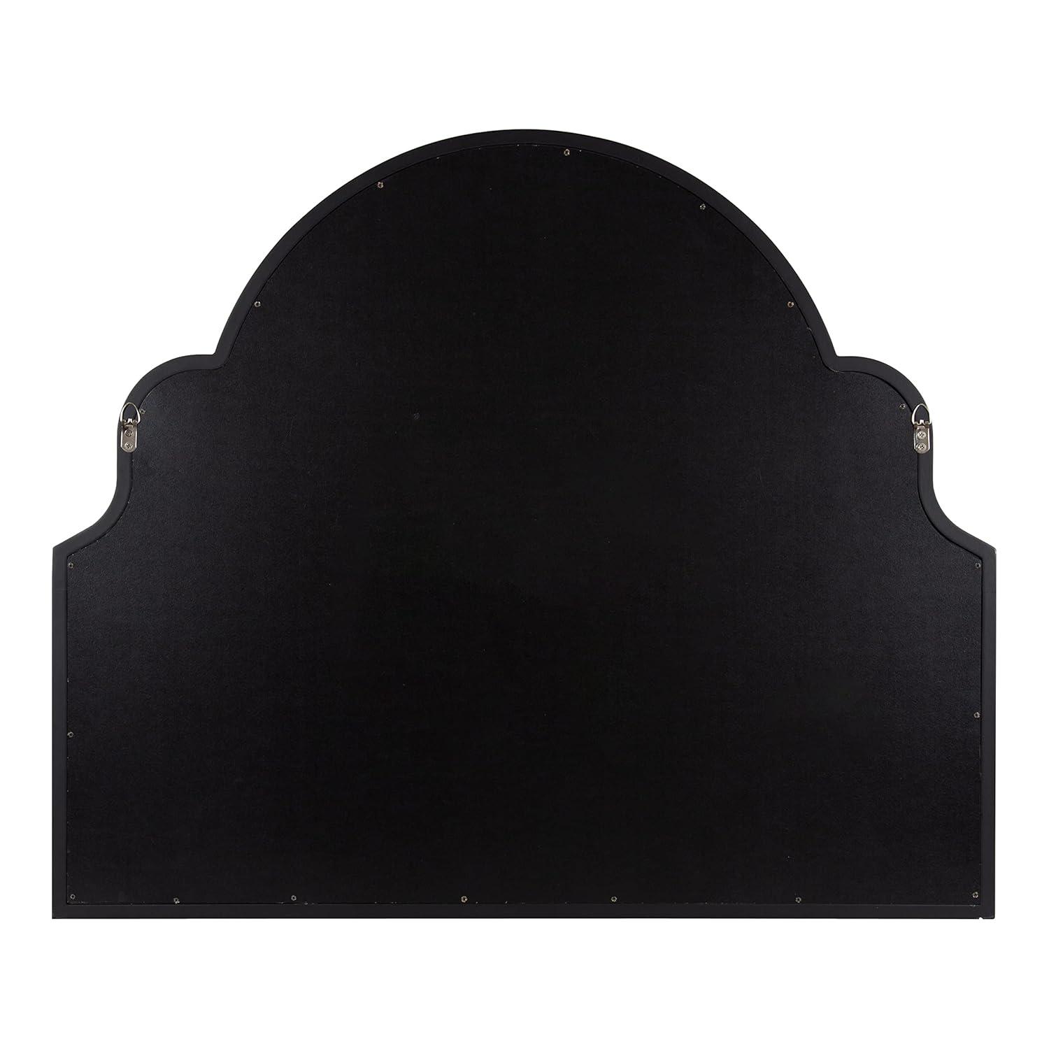 Kate and Laurel Hogan MDF Arch Mirror, 36x30, Black