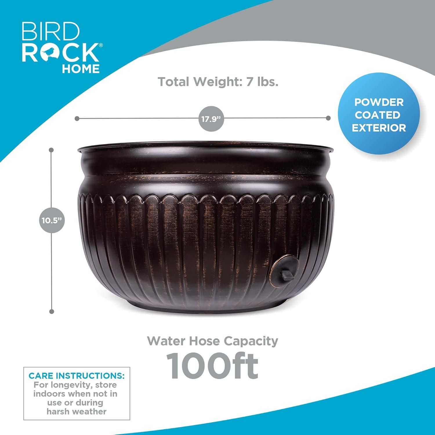BirdRock Home Metal Container Hose Pot