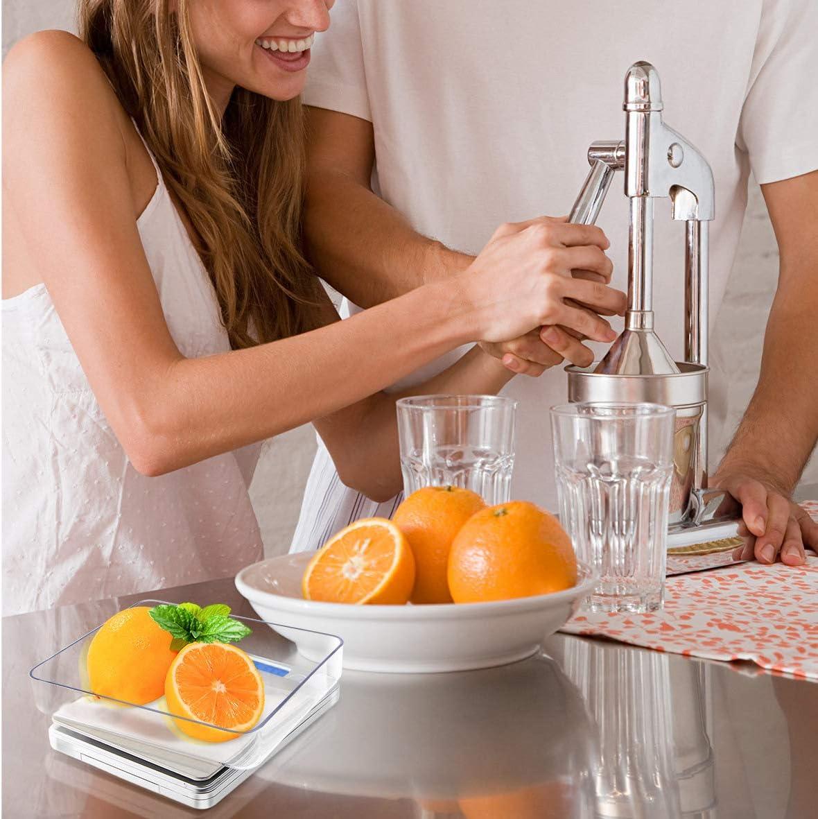 Compact Stainless Steel Digital Kitchen Scale with LCD Display