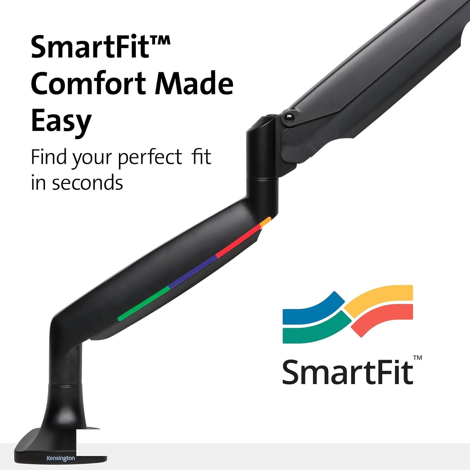 Smartfit One-Touch Height Adjustable Single Monitor Arm