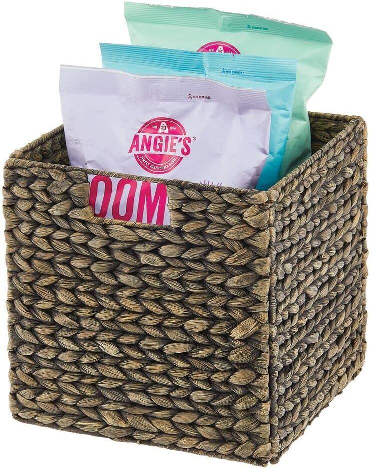 mDesign mDesign Woven Hyacinth Kitchen Storage Organizer Basket Bin