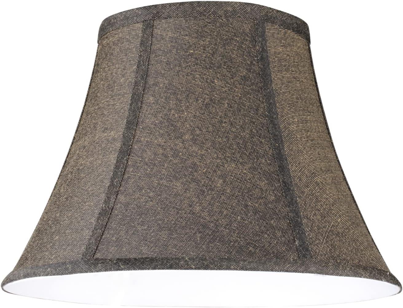 Black Jacquard Fabric Bell Lamp Shade with Spider Fitter