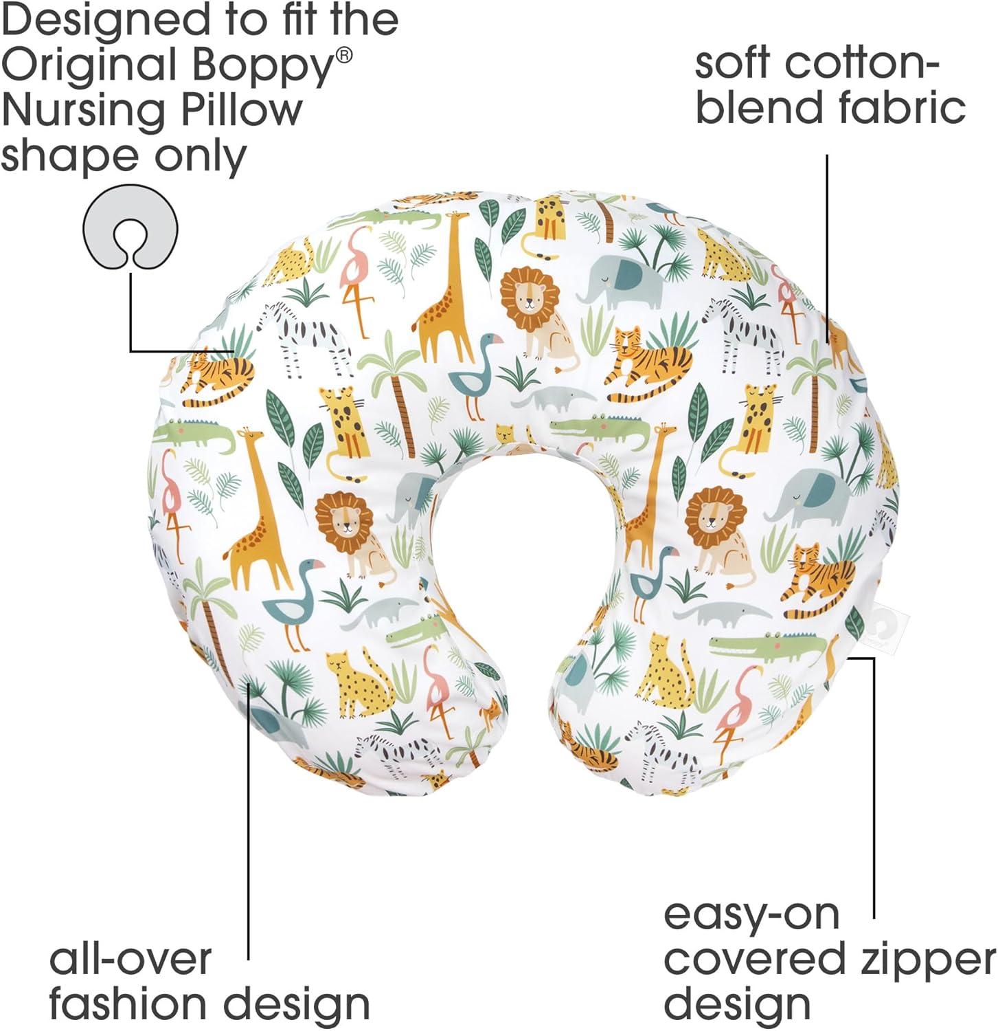 Boppy Original Support Nursing Pillow Cover - Colorful Wildlife