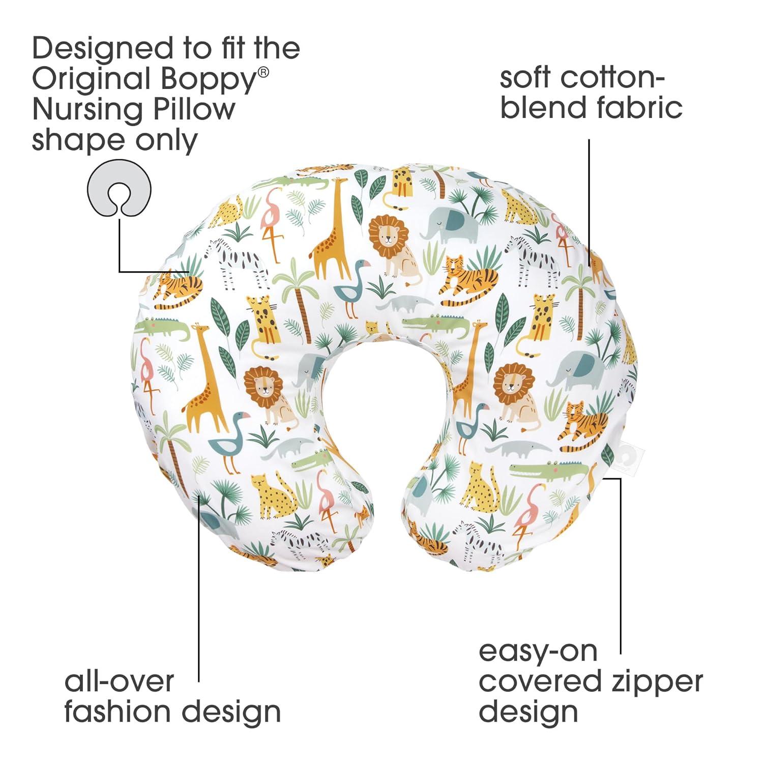Boppy Original Support Nursing Pillow Cover - Colorful Wildlife