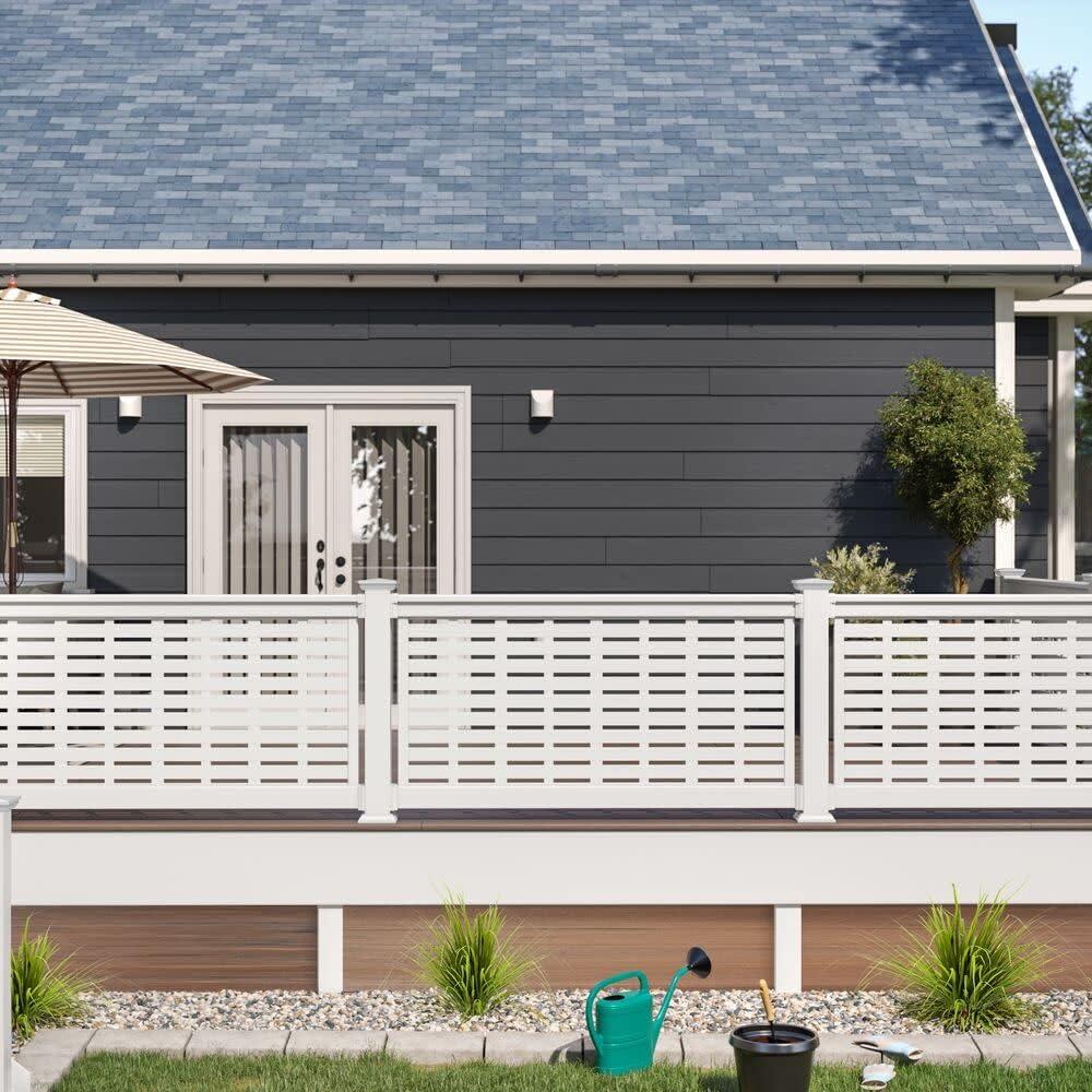 Barrette Outdoor Living 6 ft. W x 36 in. H T-Top Vinyl Rail for Decorative Screen Panel Infill