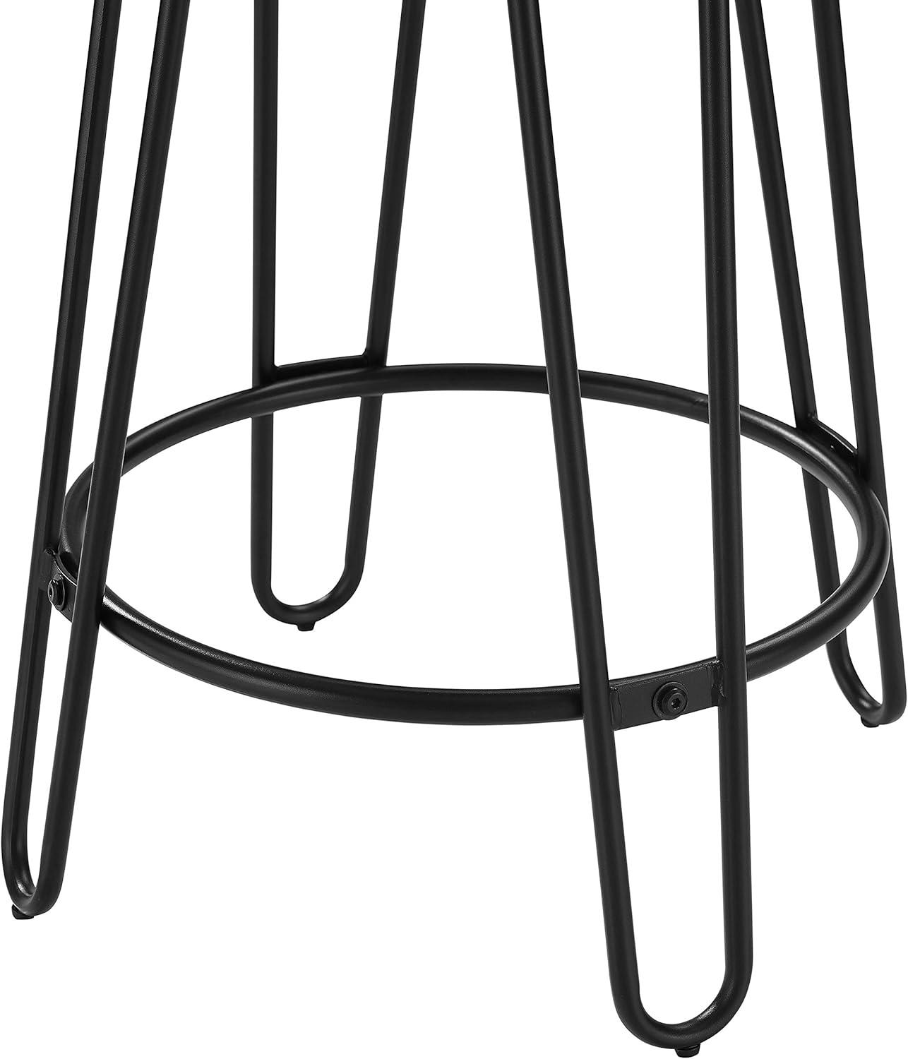 Crosley Furniture Ava Hairpin 24" Counter Stool, Set of 2, Black