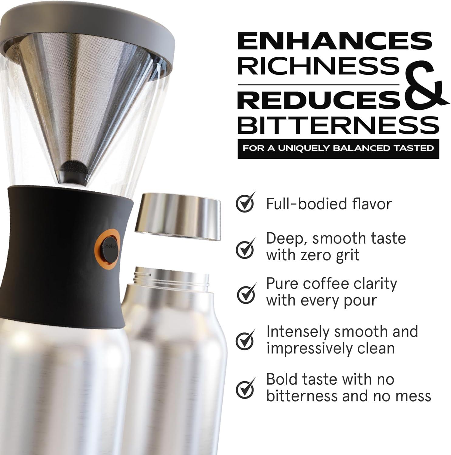 Asobu 40 Ounce Portable Insulated Cold Brew Coffee Maker