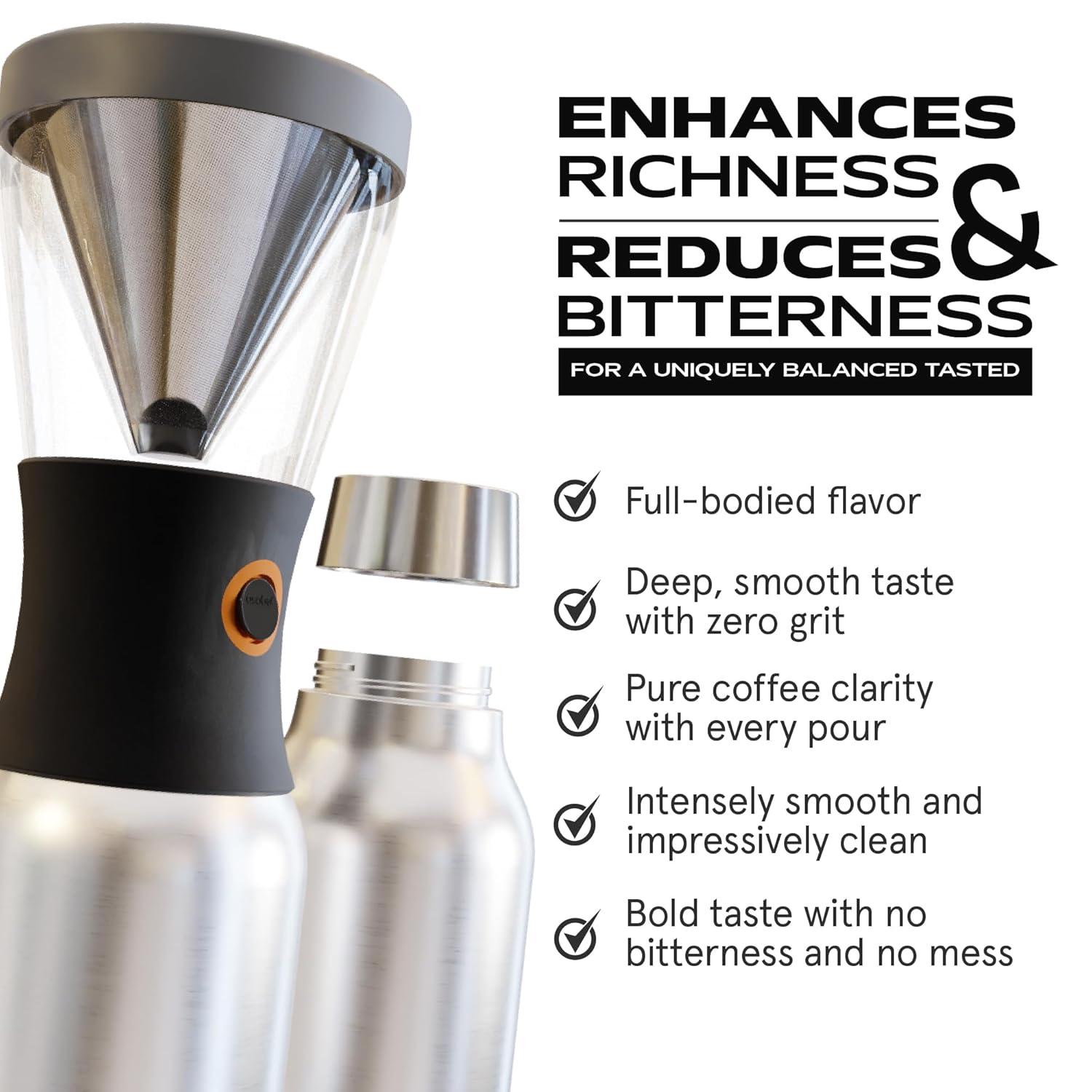 Asobu 40 Ounce Portable Insulated Cold Brew Coffee Maker