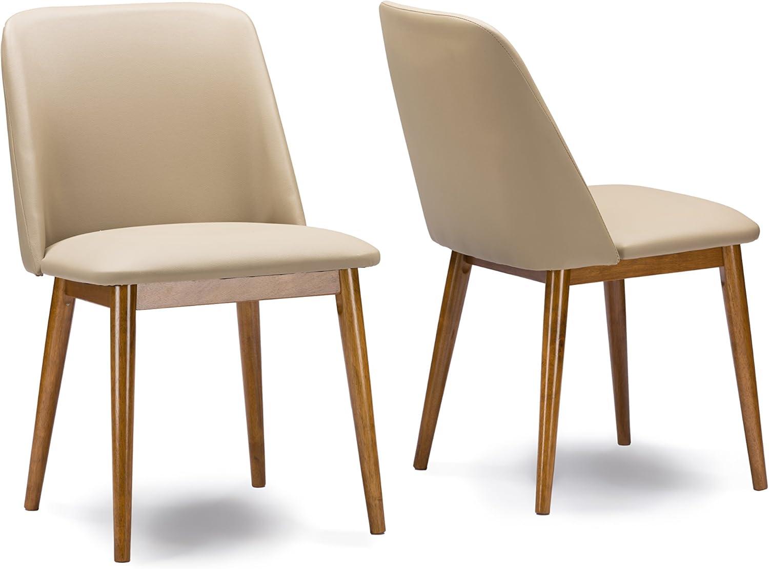 George Oliver Eli 18'' H Faux Leather Upholstered Side Chair (Set of 2)