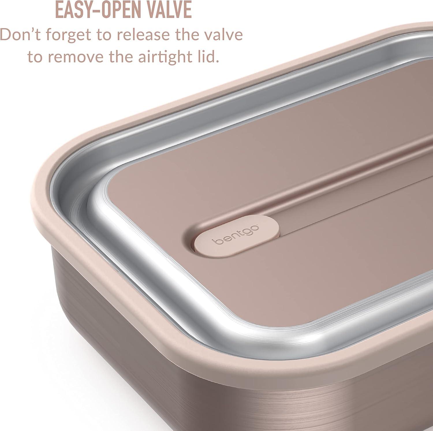 Rose Gold Stainless Steel Leak-Proof Bento Lunch Box