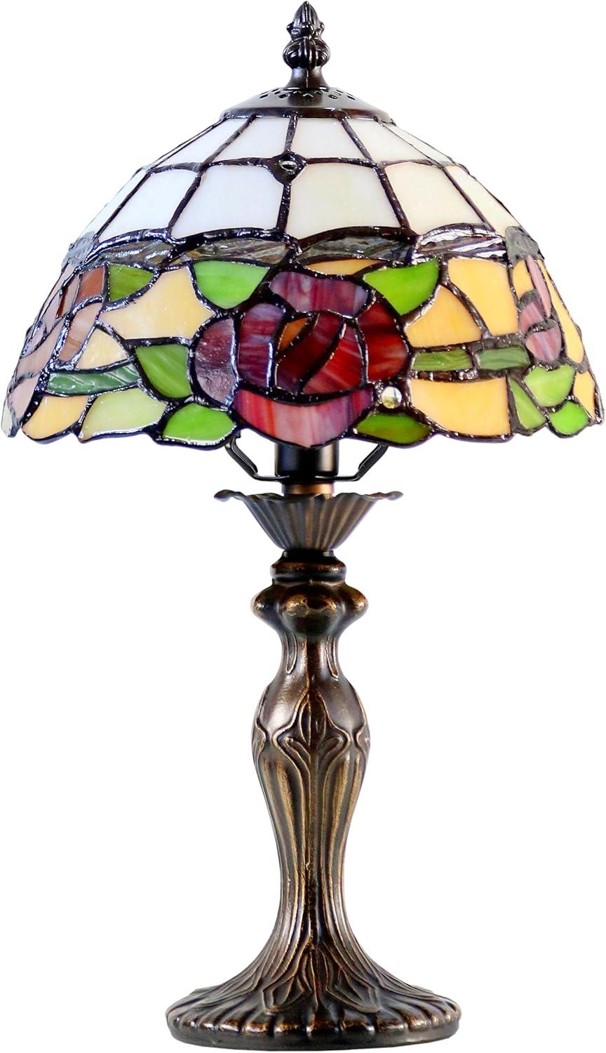 Dale Tiffany Innsdale Rose 15.25" Tall Handmade Tiffany Accent Lamp